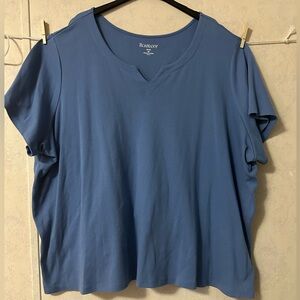Roaman's Blue Relaxed Boxy Shirt